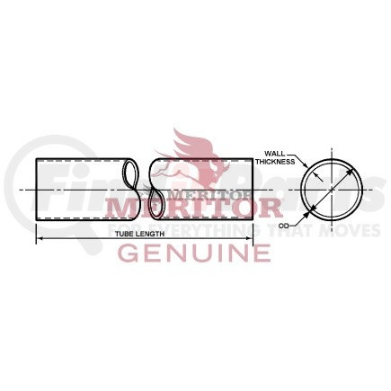 RT4095772 by MERITOR - Meritor Genuine - RND TUBING