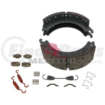 XK12014703QP by MERITOR - Remanufactured Drum Brake Shoe Kit - Lined, with Hardware