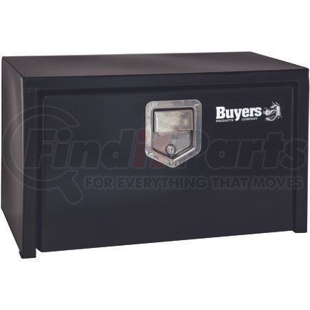 1703150 by BUYERS PRODUCTS - 14x12x24 Inch Black Steel Underbody Truck Box With Paddle Latch