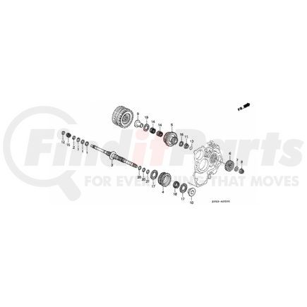 23481-P0X-000 by HONDA - Gear, Main-Shaft Idle - Honda (23481-P0X-000)