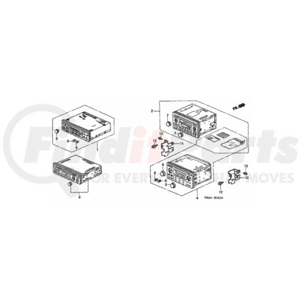 39100-S84-A50 by HONDA - Tuner Assembly, Auto Radio (30WX4) (Alpine) - Honda (39100-S84-A50)