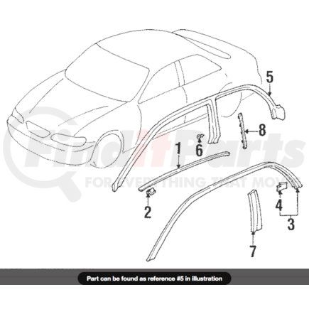 72391-SW5-003 by HONDA - Weatherstrip, L Door (Upper) - Acura (72391-SW5-003)