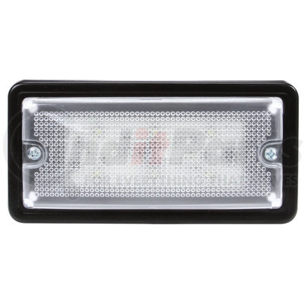 80162C by TRUCK-LITE - 80 Series, LED, 6 Diode, Rectangular Clear, Dome Light, 4 Screw Bracket Mount, Hardwired, Stripped End, 12V