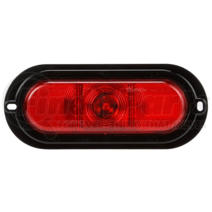 66256R by TRUCK-LITE - Super 66, LED, Red, Oval, 1 Diode, Stop/Turn/Tail, Black Flange Mount, Fit 'N Forget S.S., 12V