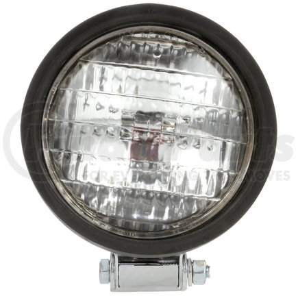 80360 by TRUCK-LITE - Par 36, Rubber 5" Round Incandescent Work Light, Black, 1 Bulb, Stripped End, 12V