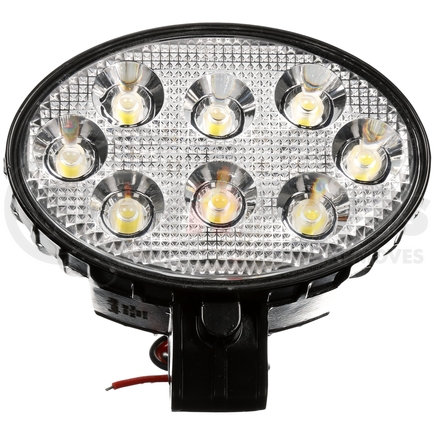 81933 by TRUCK-LITE - Signal-Stat 3" x 5", Oval LED Work Light, Black, 8 Diode, 1900 Lumen, Stripped End, 12-24V, Bulk