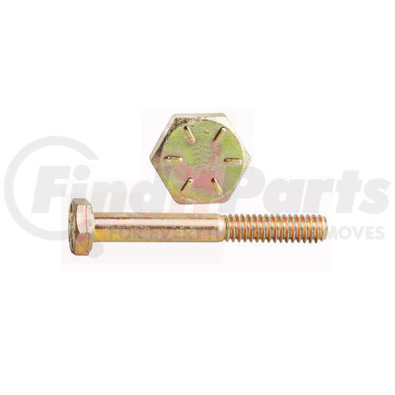 0137789 by FASTENAL - 5/16"-18 x 2-1/2" Grade 8 Yellow Zinc Finish Hex Cap Screw - Made in USA