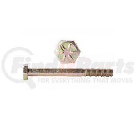 0152493 by FASTENAL - 1/2"-20 x 2-1/2" Grade 8 Yellow Zinc Finish Hex Cap Screw - Made in USA