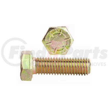 15261 by FASTENAL - 9/16"-12 x 2" Grade 8 Yellow Zinc Finish Hex Cap Screw