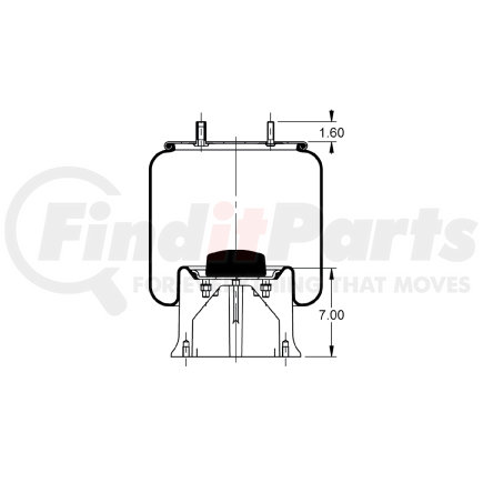 AS-8313 by TRIANGLE SUSPENSION SYSTEMS CO. - Triangle Air Spr - Rolling Lobe, Triangle Bellows # 6366, ContiTech Bellows # 11 10.5-21