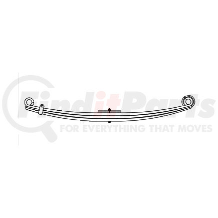 62-1104 by TRIANGLE SUSPENSION SYSTEMS CO. - Mack, Parabolic Front Spring; OEM# 25194810; SE Length: 26-1/4; LE Length: 26-5/8; BE End: TB78; Grading: 2PD/.323, 3/.875