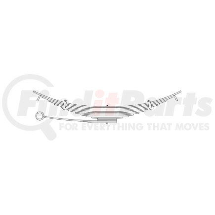55-1217 by TRIANGLE SUSPENSION SYSTEMS CO. - International - Navistar, R Spr, Lvs:10/2PD/2 ; OEM# 3534537C91; SE Length: 30-1/4; LE Length: 30-1/4; SE End: HK-2; LE End: HK-2; Grading 6/499, 8/447