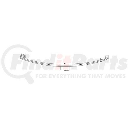 43-680 by TRIANGLE SUSPENSION SYSTEMS CO. - Freightliner, F Spr, Lvs:2/4PD FT; OEM# A1616399000; SE Length: 30; LE Length: 30; SE End: RNK; LE End: RNK; Grading 2/887, 4/558