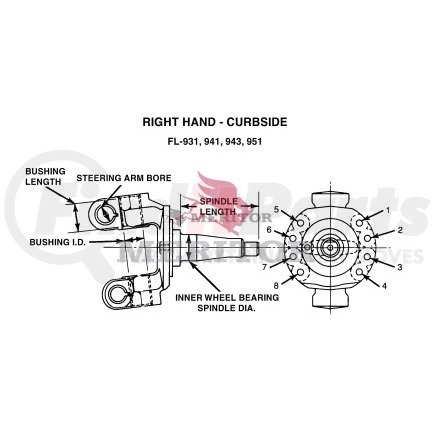 A213111J2298 by MERITOR - Meritor Genuine Axle Steering Knuckle - Front, Assembly