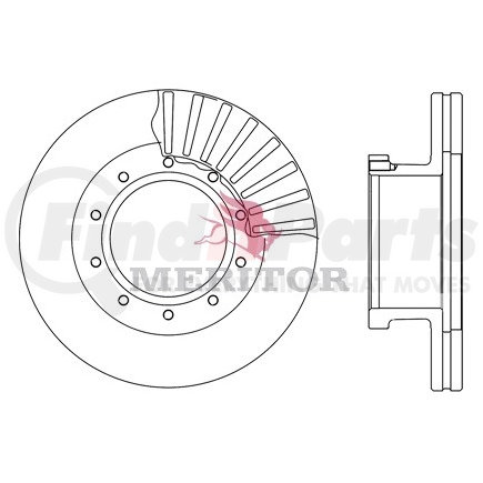 M44D76603 by MERITOR - Air Disc Brake - Rotor