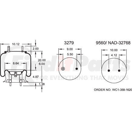 W013589219 by FIRESTONE - 1T15M6 AIR SPRING