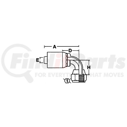 24Z-678 by WEATHERHEAD - Eaton Weatherhead Z Series Crimp Hose Fittings JIC 37 Female Swivel 90 Elbow