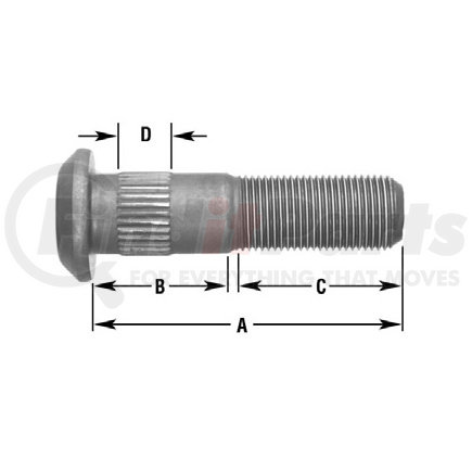 E8983R by EUCLID - Euclid Wheel End Hardware - Wheel Stud, Single End, RH