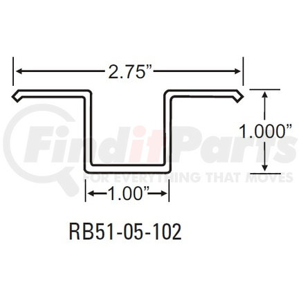 RB51-05-102 by STOUGHTON - Application for Trailmobile, Steel, Chambered, Hat