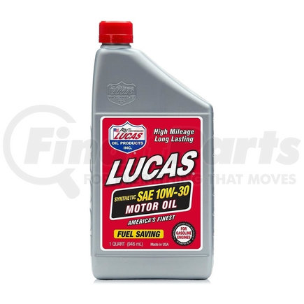 10050 by LUCAS OIL - Motor Oil, Synthetic High Performance Motor Oil, Synthetic 10W30, Quart Size Bottle