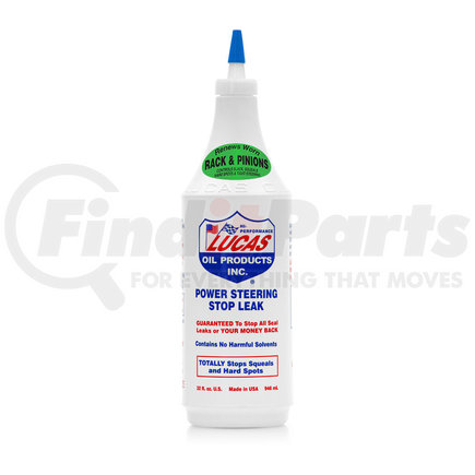 10011 by LUCAS OIL - Utility Lubricants, Power Steering Stop Leak, Quart Size Bottle