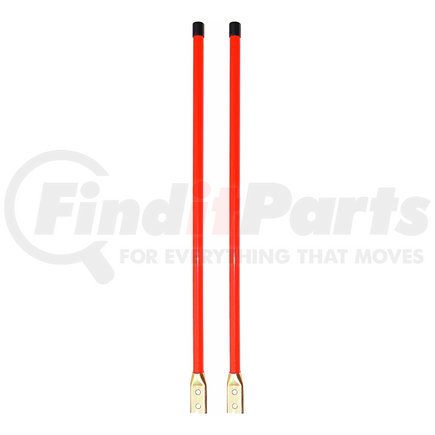 1308105 by BUYERS PRODUCTS - 3/4 x 28 Inch Fluorescent Orange Bolt-On Bumper Marker Sight Rods with Hardware