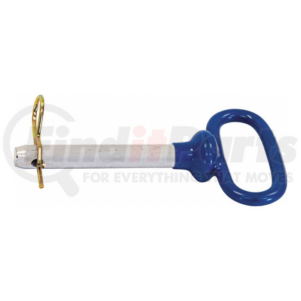 66122 by BUYERS PRODUCTS - Blue Poly-Coated Handle on Steel Hitch Pin - 7/8 x 4-1/2 Inch Usable Length