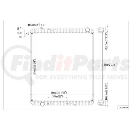 42-10290 by REACH COOLING - Freightliner Radiator