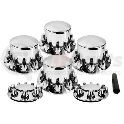 TR082-TWCS by TORQUE PARTS - Universal Chrome Cover for Truck Front and Rear Wheel
(Removable Cap)  
(Includes 2 x TR068-TWC and 4 x TR076-TWCR)