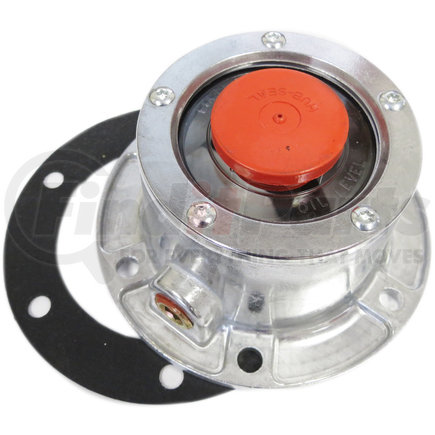 TR343-4024 by TORQUE PARTS - Hub Cap - Alu. W/ Plug & Gasket H:6, BC:4.5, Idp:1-7/ 8, ID:3.5, OD:5.25