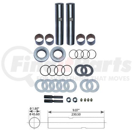 WAK628 by WORLD AMERICAN - KING PIN REPAIR KIT - KENWORTH