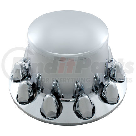 10266 by UNITED PACIFIC - Chrome Dome Rear Axle Cover w/ 1 1/2" Nut Cover - Push-On