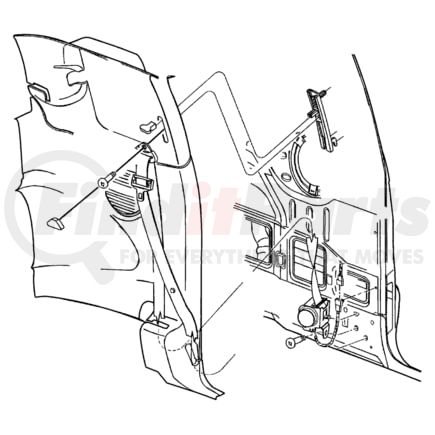 5GH58LAZAE by CHRYSLER - SEAT BELT. Right. Front Outer. Diagram 1