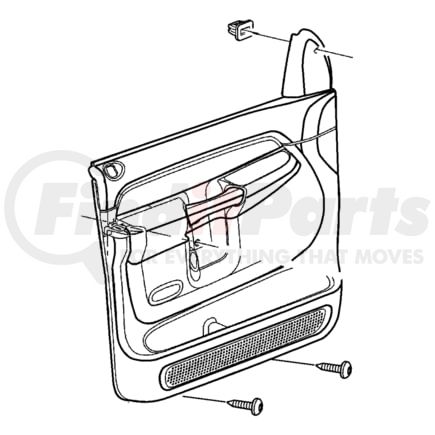 5HW89YQLAE by CHRYSLER - PANEL. Left. Front Door Trim. Diagram 2