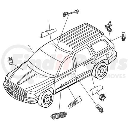 5GU30XTMAA by CHRYSLER - BEZEL. Right. Power Window Switch. Diagram 6