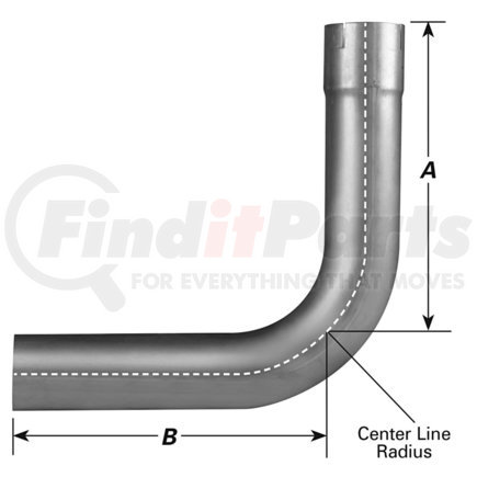 10308 by AP EXHAUST PRODUCTS - 90° Aluminized Elbow 5" Diameter ID-OD