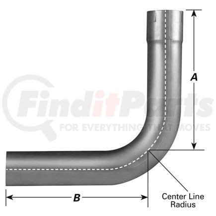 10554 by AP EXHAUST PRODUCTS - 90° Aluminized Elbow 5" Diameter ID-OD