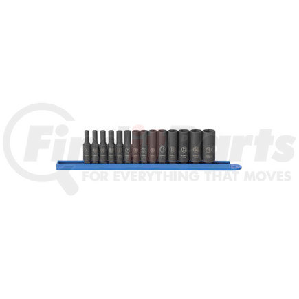 84909 by GEARWRENCH - 14 Pc. 1/4 Drive Impact Socket Set Metric Deep