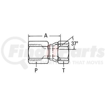 2242-6-6S by WEATHERHEAD - Adapter - Adaptor FP x FJ