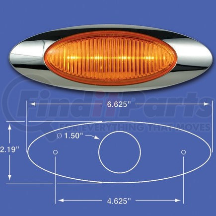 00212372 by PANELITE - M1 Amber LED Turn Signal With Bezel