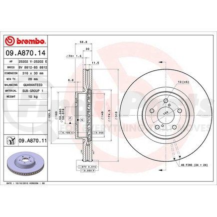 09.A870.11 by BREMBO