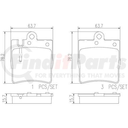 P50033N by BREMBO - Disc Brake Pad for MERCEDES BENZ