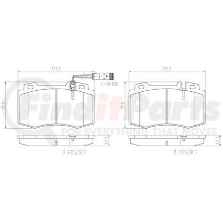 P50041N by BREMBO - Disc Brake Pad for MERCEDES BENZ