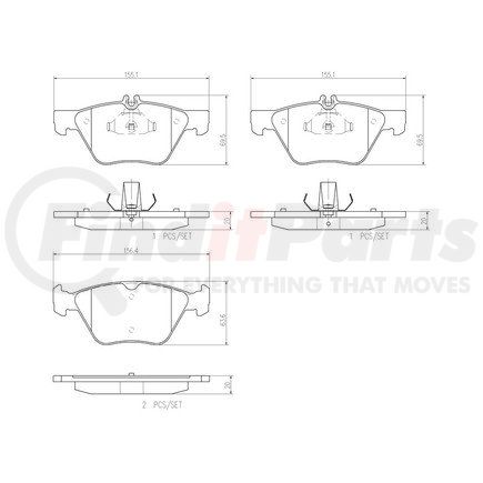 P50075N by BREMBO - Disc Brake Pad for MERCEDES BENZ