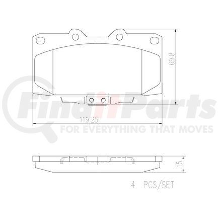 P56034N by BREMBO - Disc Brake Pad for SUBARU