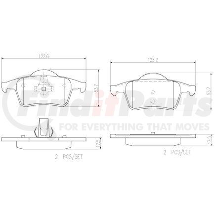 P86014N by BREMBO - Disc Brake Pad for VOLVO