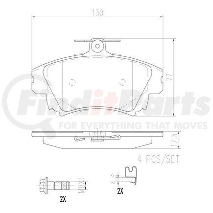 P86017N by BREMBO - Disc Brake Pad for VOLVO