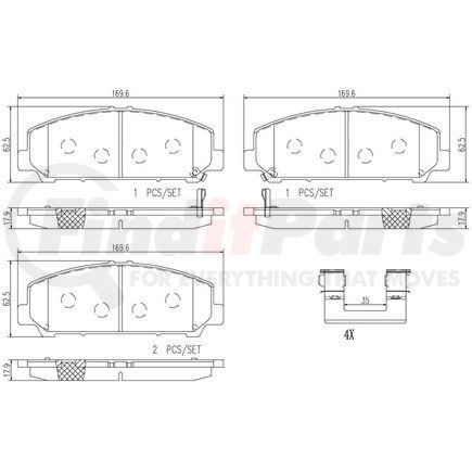 P56079N by BREMBO - Disc Brake Pad