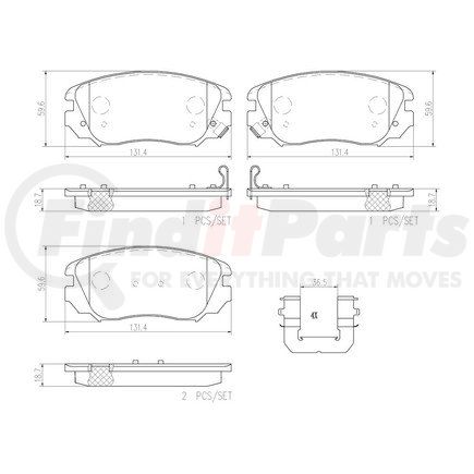 P59054N by BREMBO - Disc Brake Pad for CHEVROLET