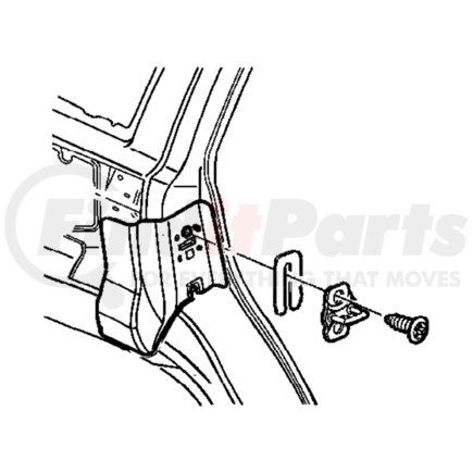 55135509AD by CHRYSLER - REINFORCEMENT. Left. Door Striker. Diagram 3
